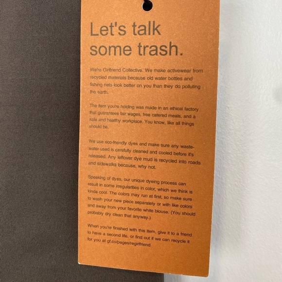 NWT Girlfriend Collective Women’s High Rise Bike Shorts in Gray sz XS - Picture 4 of 4